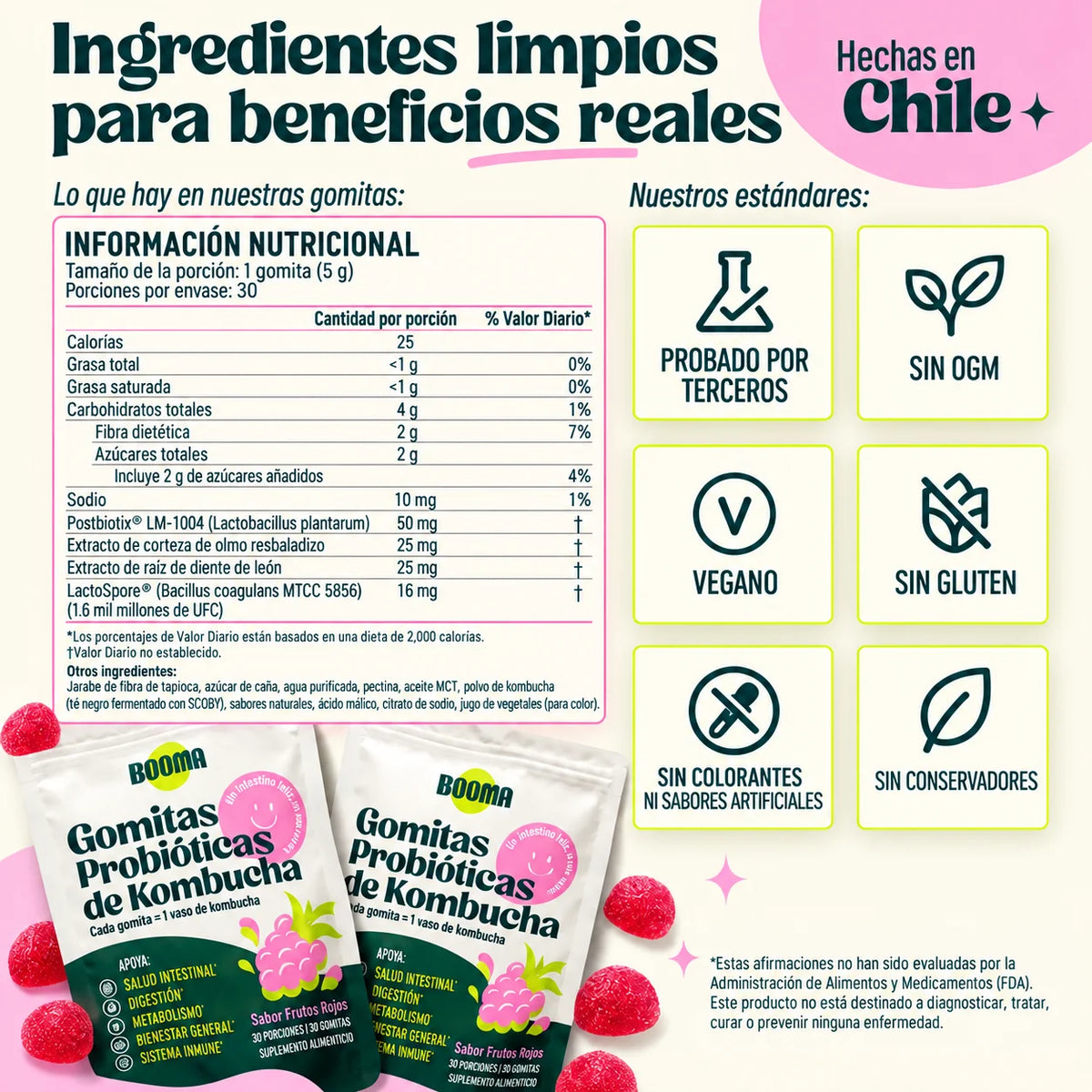 Booma Gomitas Probioticas de Kombucha
